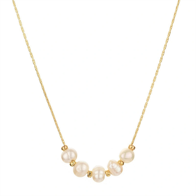 Vintage Baroque Pearl Pendant Minimalist Design Necklace
