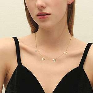 LOVE Letter Pendant Necklace Jewelry Manufacturers Wholesale