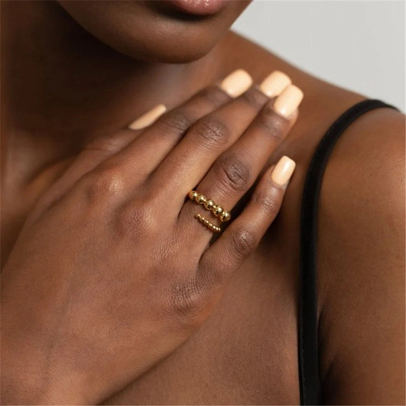 Opening Rings For Woman Copper Gold Plated Jewelry Wholesale