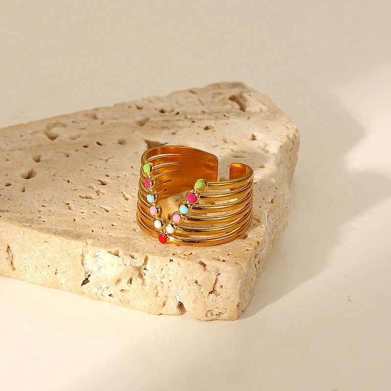 New Fashion Color Enamel Rings Women's Jewelry Rings