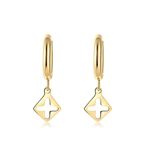 Fashion Steel Hollow Cross Earrings Wholesale