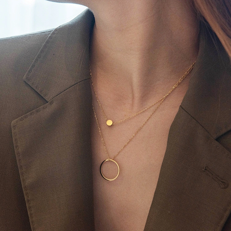 Fashion Personality Double Chain Simple Necklace