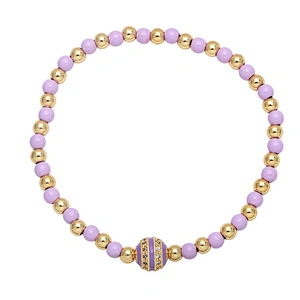 Couples Bracelets Men Women Zircon Enamel Beads Bracelet