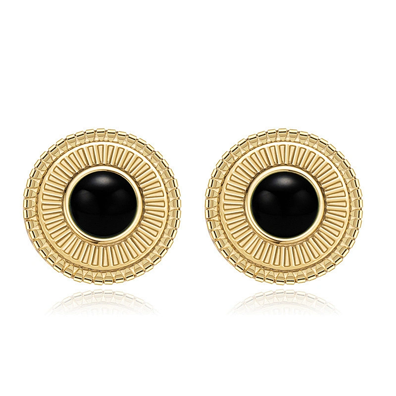 Vintage Earrings Stainless Steel Natural Stone Earrings Factory