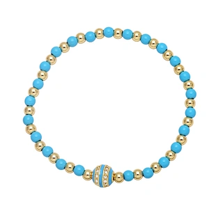 Couples Bracelets Men Women Zircon Enamel Beads Bracelet