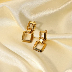 Creative Hollow Square Earrings Geometric Jewelry Women