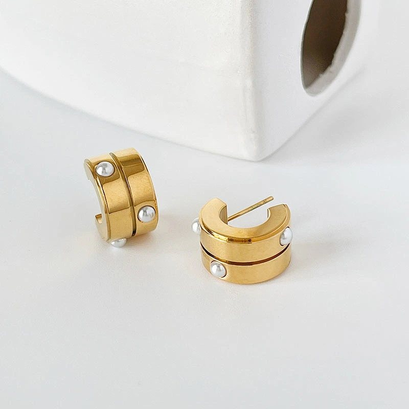 Stainless Steel Simple New Diamond Earrings