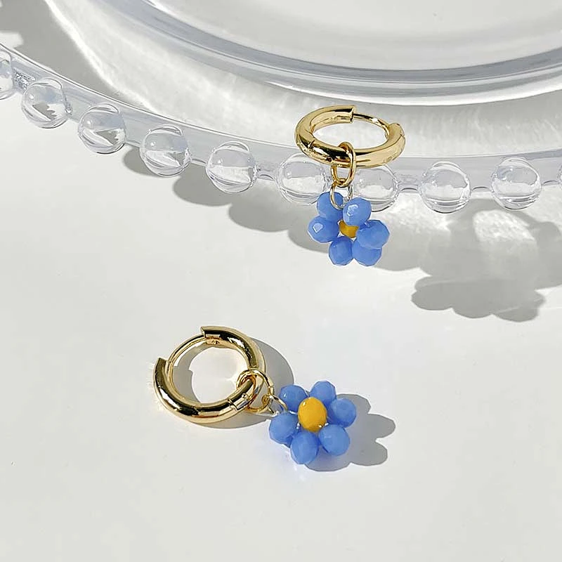 Fashion Little Daisy Copper Earrings Lovely Jewelry