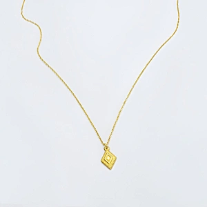 Simple Stainless Steel Eye Pendant Necklace