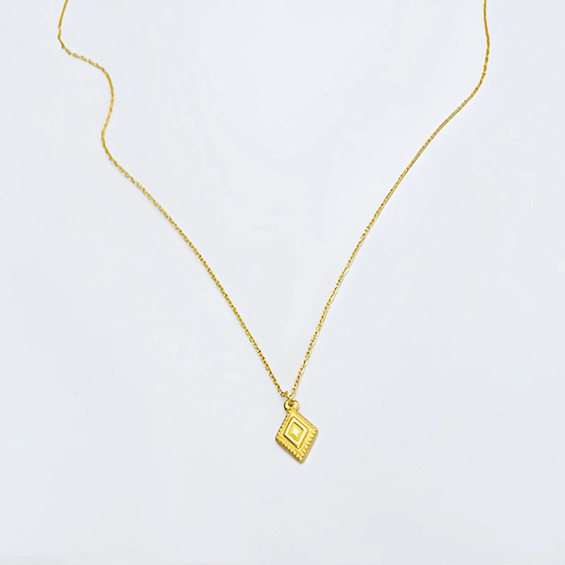 Simple Stainless Steel Eye Pendant Necklace