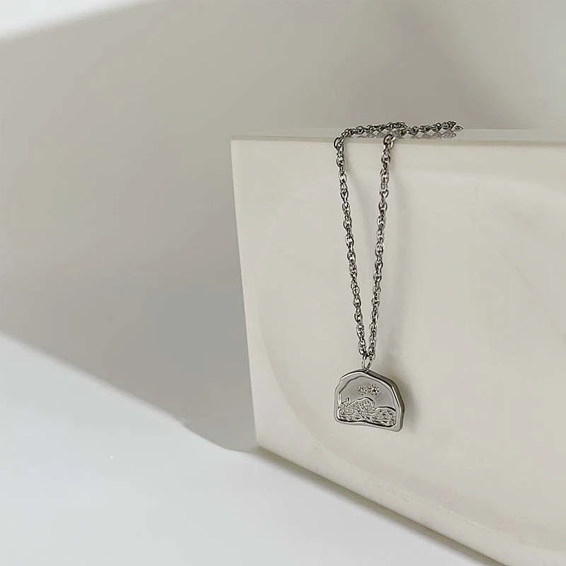 Stainless Steel Simple Fashion Pendant Necklace