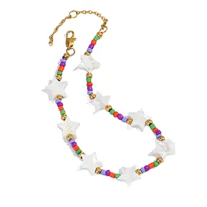 Bohemian Colorful Beaded Bracelet White Star Bracelet