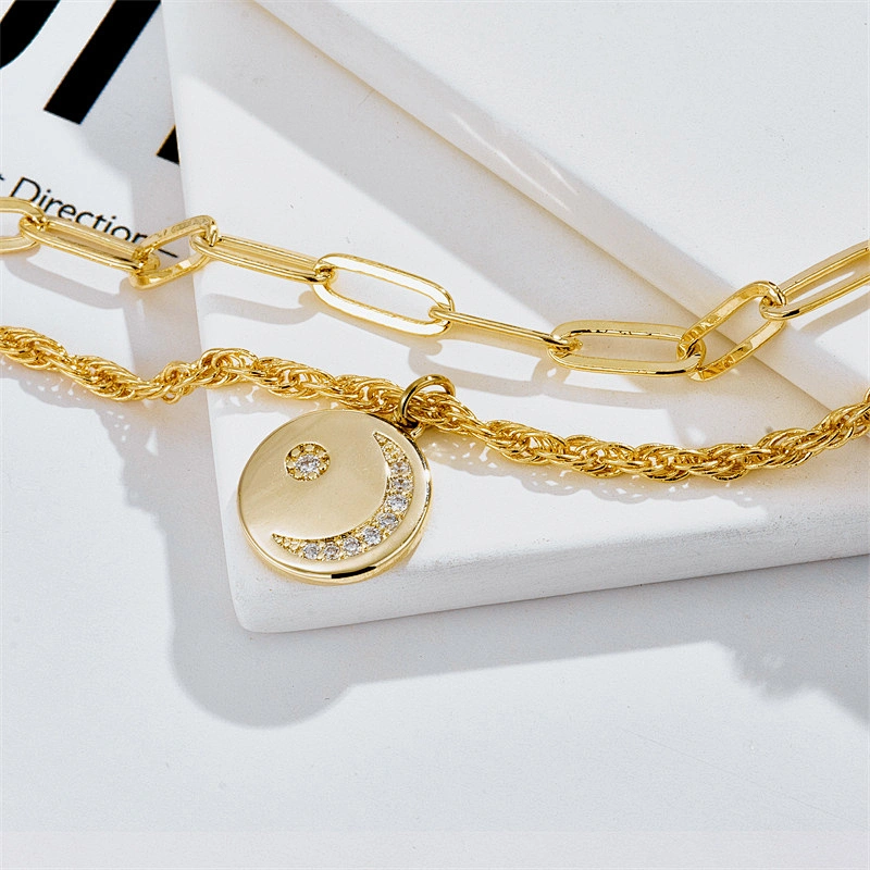 Multilayer Retro Geometric Personality Hip Hop Style Necklace