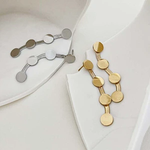 Stainless Steel Round Accessory Snake Chain Earrings