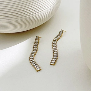 Long Chain Tassel Fashion Zircon Earrings Ladies