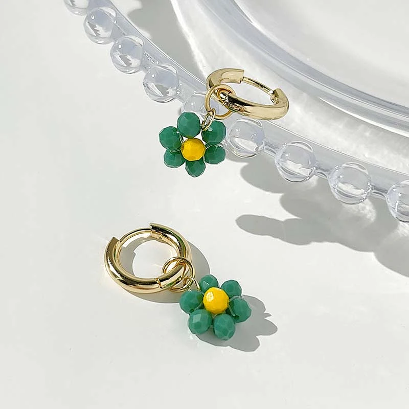 Fashion Little Daisy Copper Earrings Lovely Jewelry