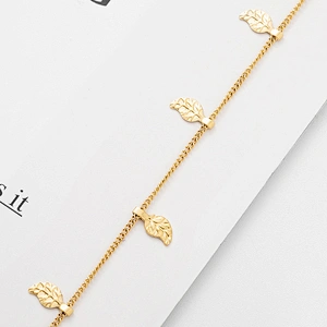 Leaf Pendant Necklace Women Stainless Steel Necklace Wholesale