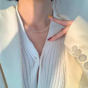 New Chain Brass Necklace Plated Single Design Chain Necklace