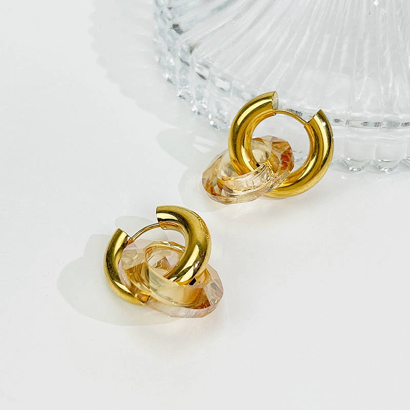 New Stained Glass Design Simple Personality Earrings