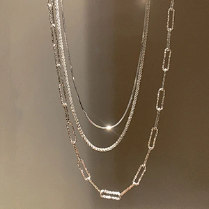 New Chain Brass Necklace Plated Single Design Chain Necklace