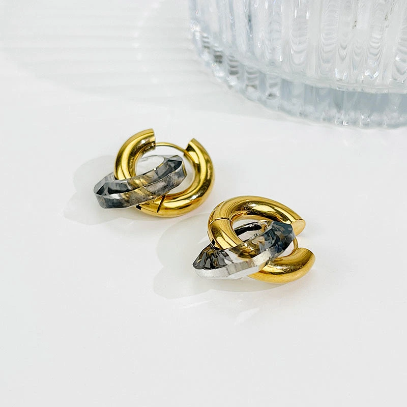 New Stained Glass Design Simple Personality Earrings