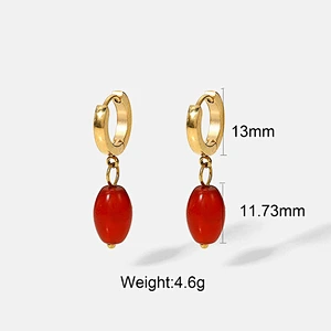 Fashion Vintage Earrings Oval Agate pandent Earrings