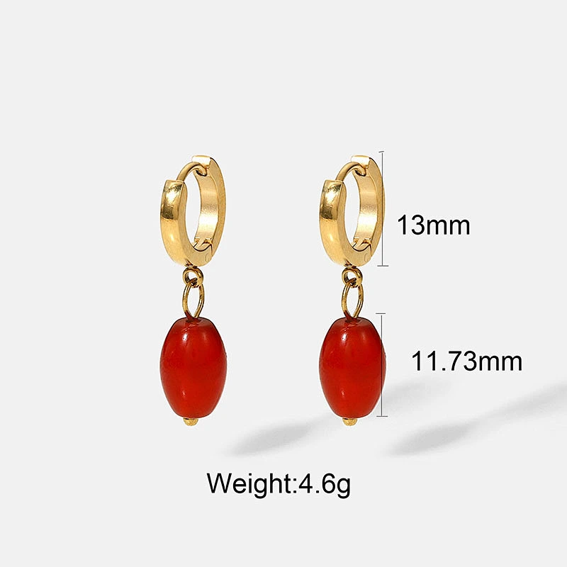 Fashion Vintage Earrings Oval Agate pandent Earrings