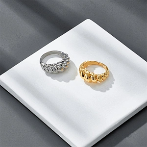 New Threaded Ring Creative Ring Electroplating Ring