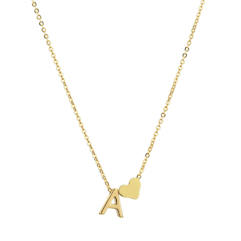 Fashion Letter Necklace Heart Necklace