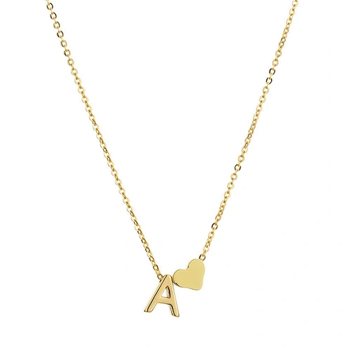 Fashion Letter Necklace Heart Necklace