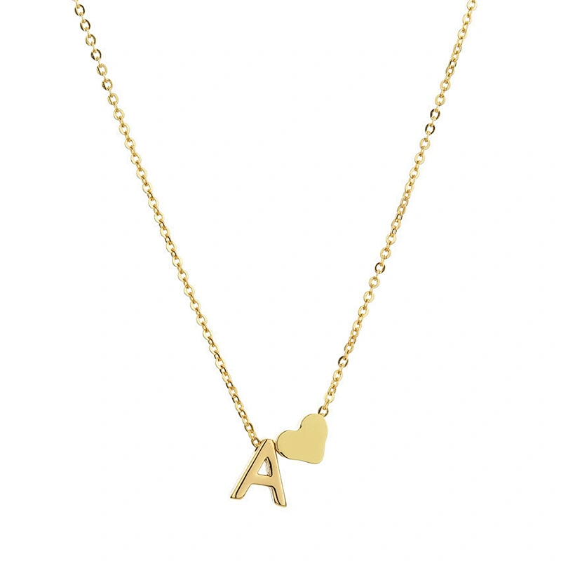 Fashion Letter Necklace Heart Necklace