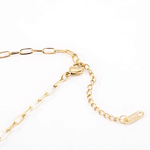 Vintage Gold Eye Pendant Titanium Steel Necklace