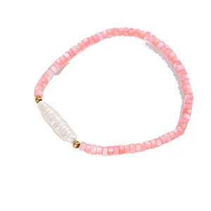 Bohemian Pink Bracelet Fashion Freshwater Pearl Bracelet