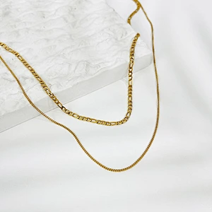 Fashion Simple Personality Double Chain Simple Necklace