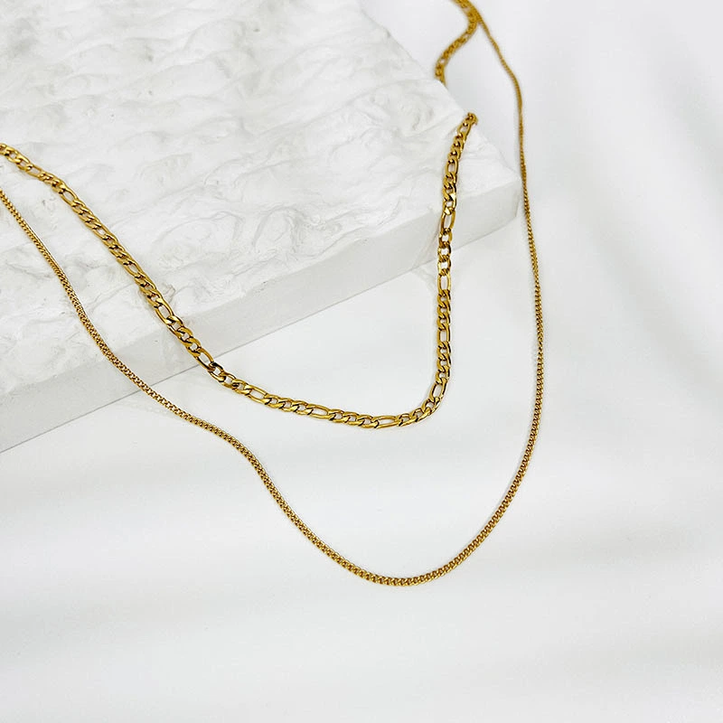 Fashion Simple Personality Double Chain Simple Necklace