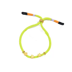 Bohemian Colorful Braided Stars Fluorescent Heart Bracelet