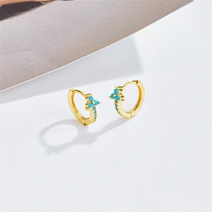 Blue Stone Earrings Women Simple Earrings