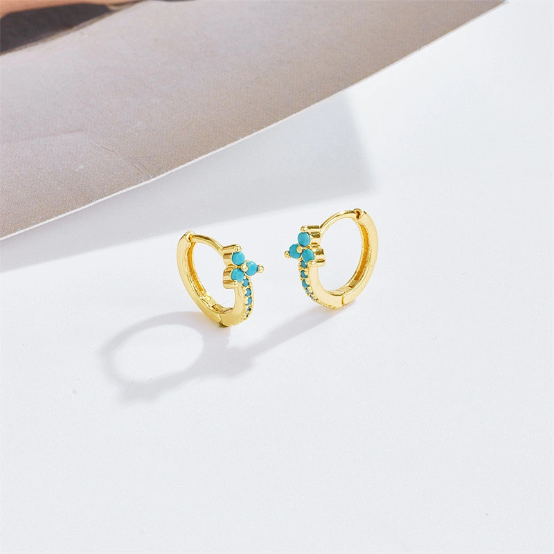 Blue Stone Earrings Women Simple Earrings