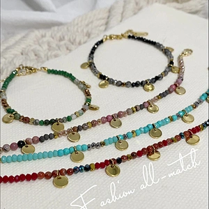 Colorful Hand Beaded Fashion Jewelry Natural Stone Bracelet