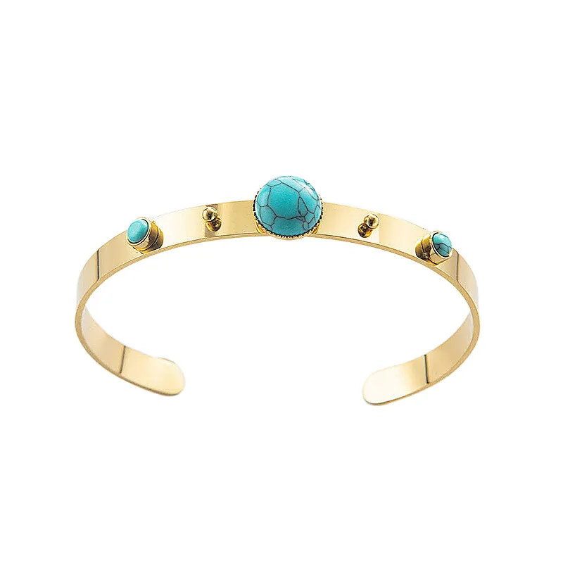 Opening Adjustable bangle Titanium Stainless Steel Bracelet