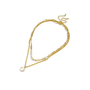 Multilayer Retro Geometric Personality Hip Hop Style Necklace
