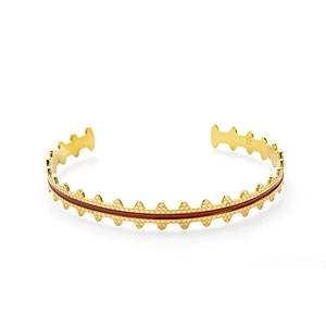 14K Gold Drip Oil Craft Vintage Bracelet Open Design Bracelet