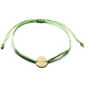 Stainless Steel Braided Rope Bracelet Coin Shape Chips Anklet
