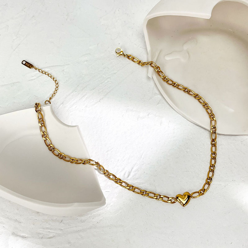 New Style Collarbone Chain Heart Pendant Necklace Women
