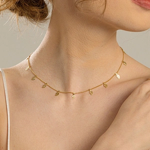 Leaf Pendant Necklace Women Stainless Steel Necklace Wholesale