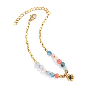 New Bracelet Gold Bead Pendant Beaded Chain Bracelet