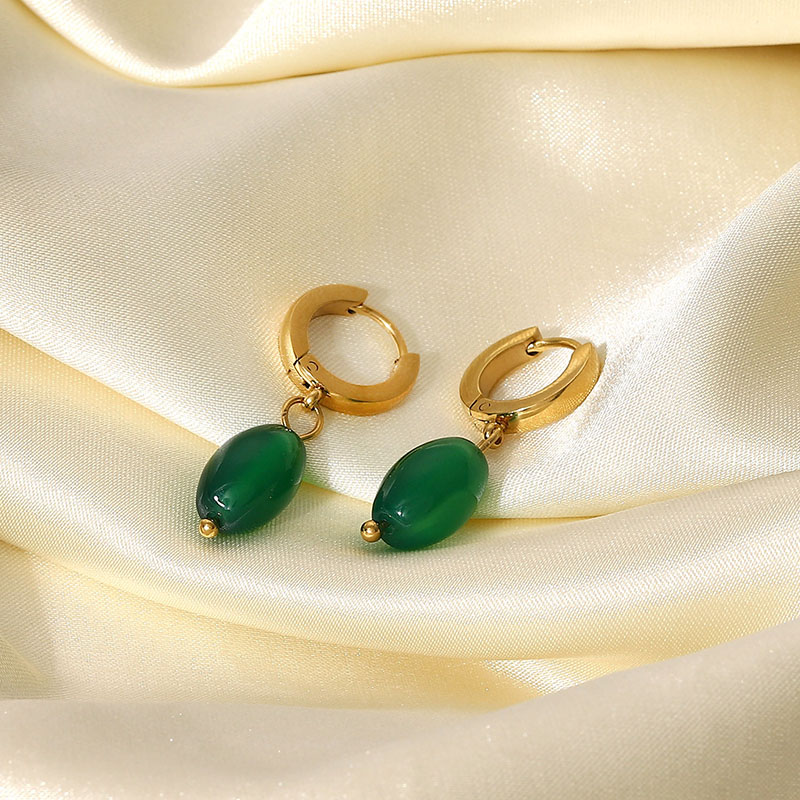 Fashion Vintage Earrings Oval Agate pandent Earrings