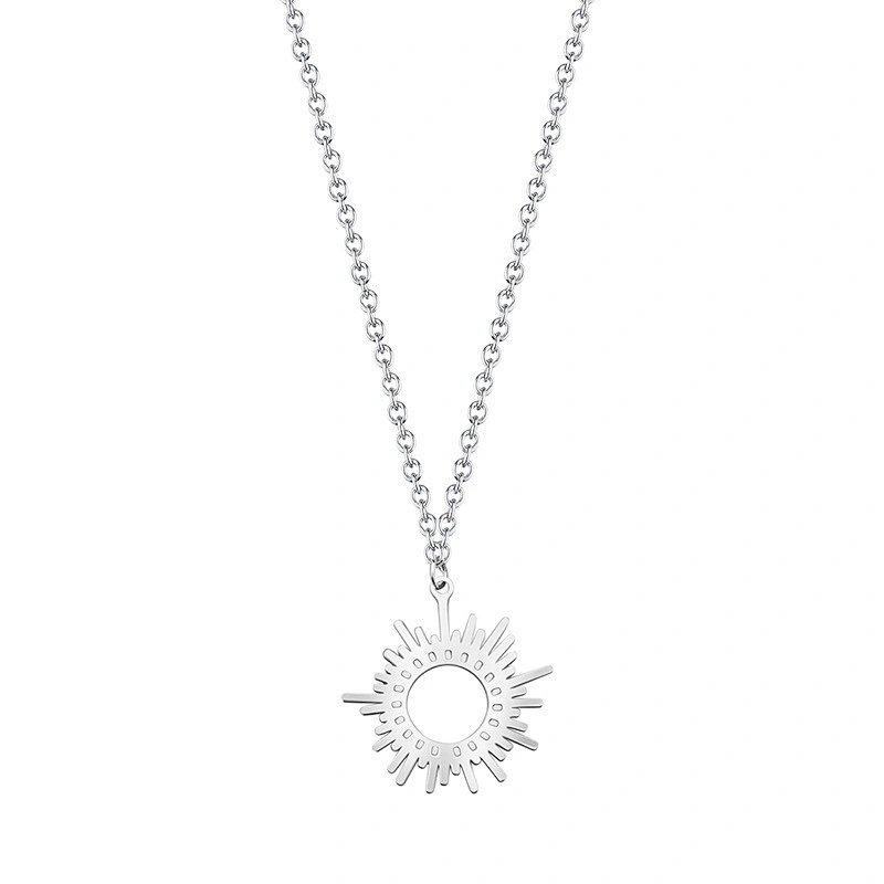 Stainless Steel Simple Chain Necklace Irregular Pendants