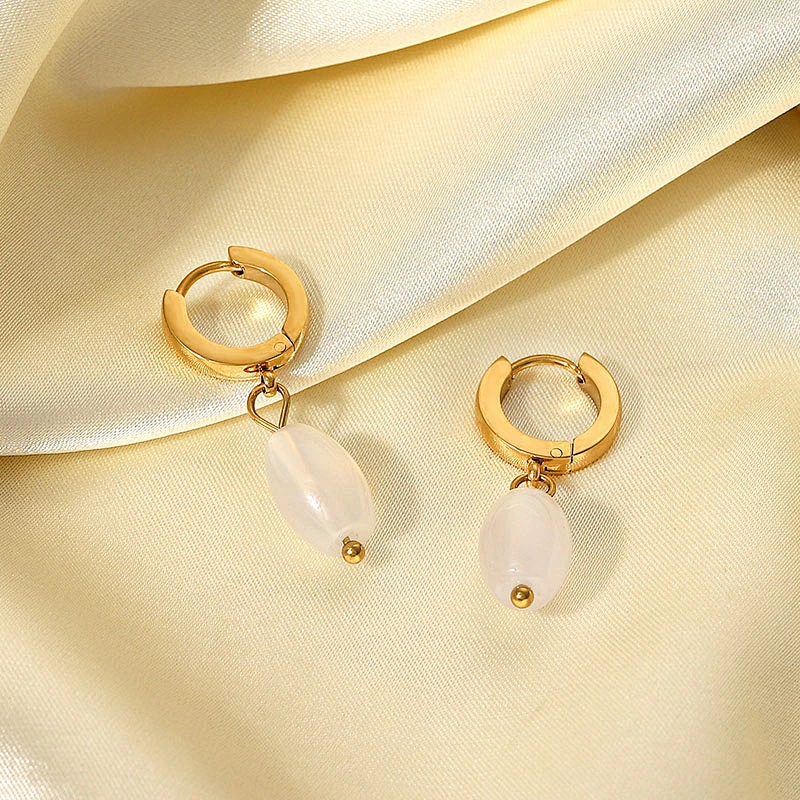 Fashion Vintage Earrings Oval Agate pandent Earrings