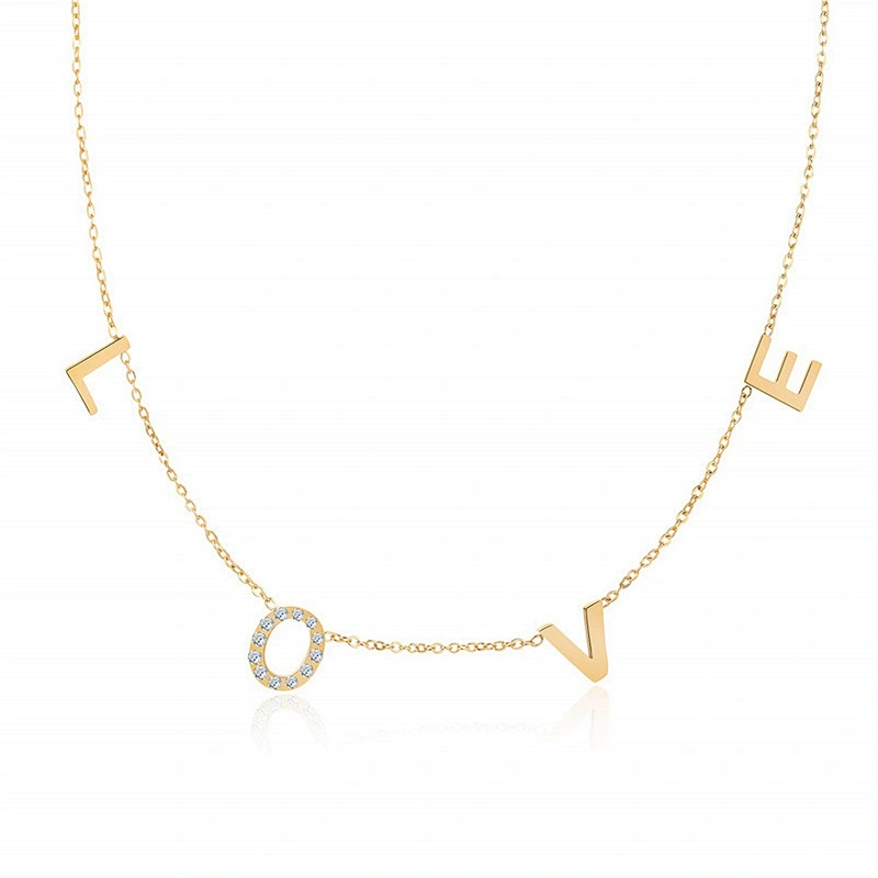 LOVE Letter Pendant Necklace Jewelry Manufacturers Wholesale